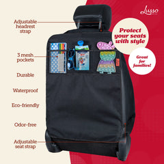 Lusso Gear kick mats side view prevent sagging and shield upholstery.