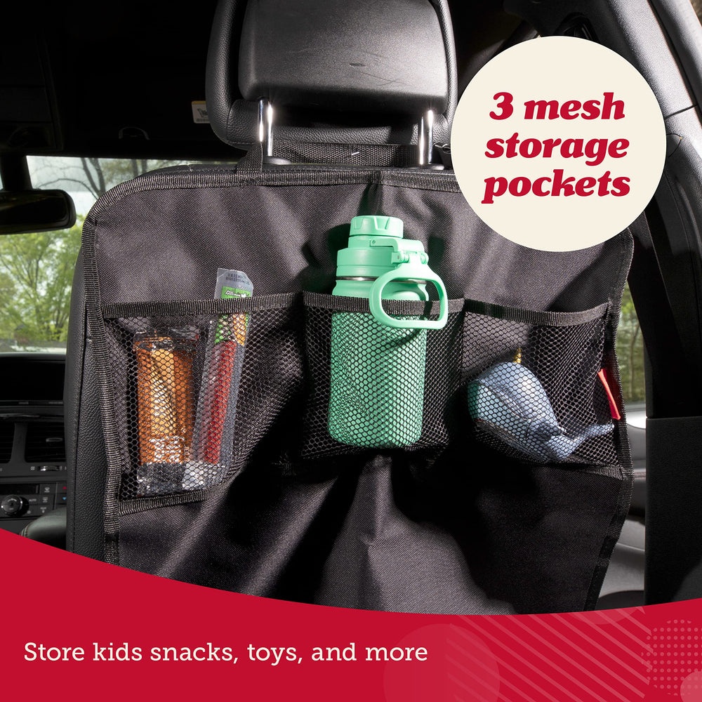 Lusso Gear kick mats reinforced top straps ease secure installation.