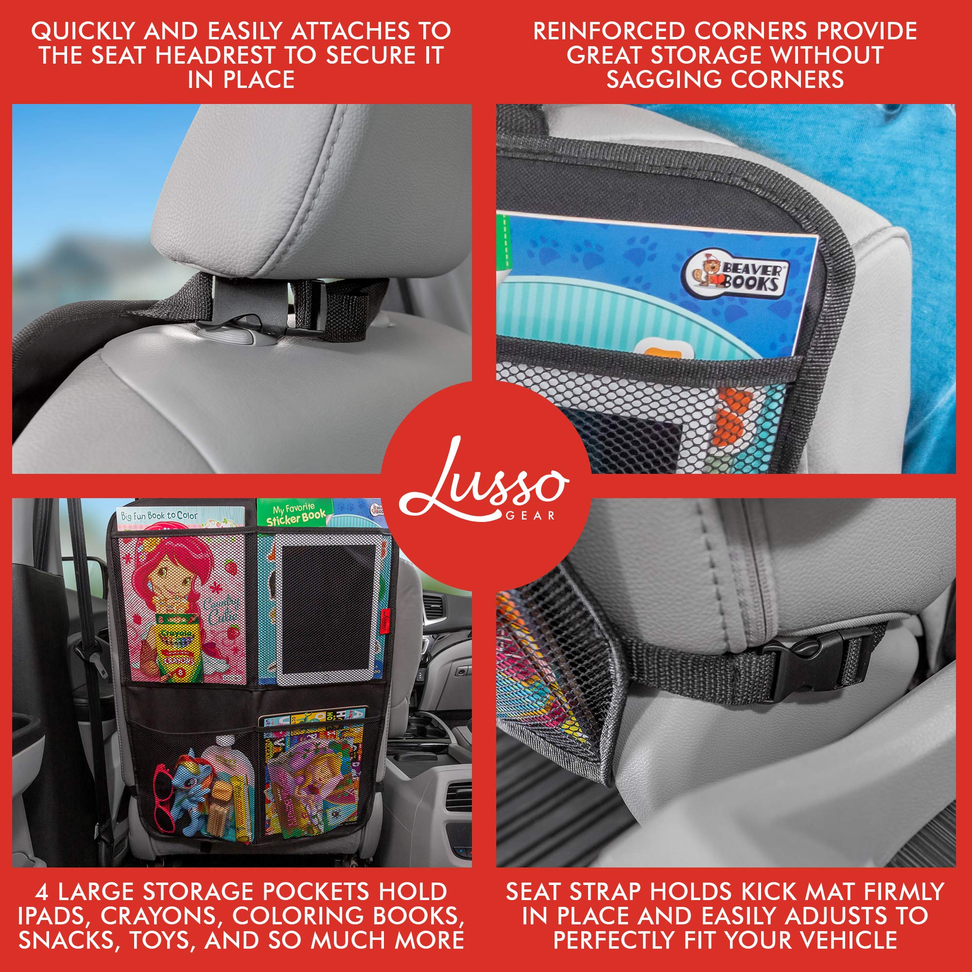 Lusso Gear Kick Mats demonstrate quick, stable installation with reinforced top straps.