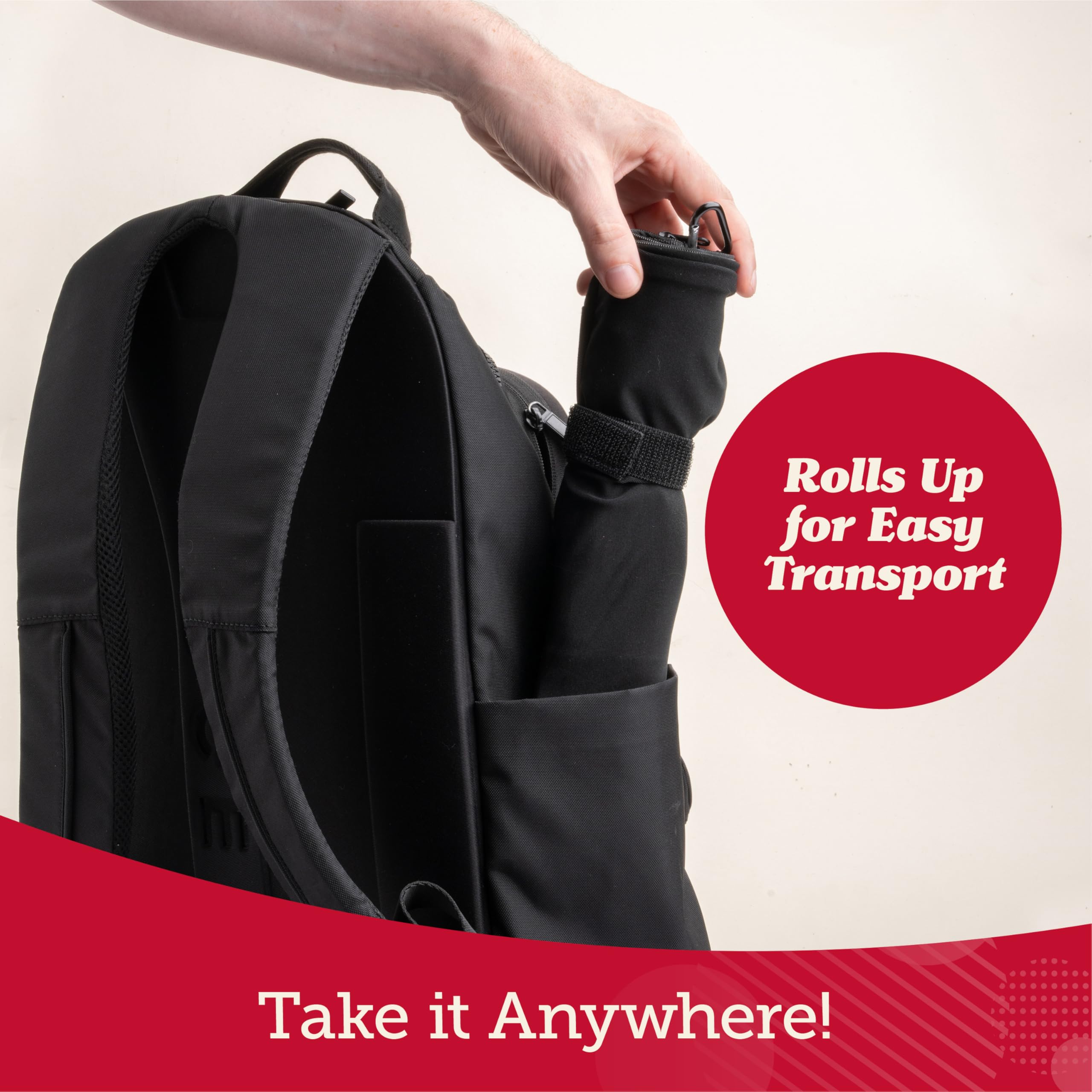 Lusso Gear tray cover compact storage folds flat for carry-on packing.