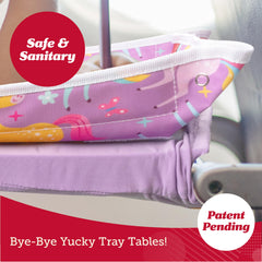 Lusso Gear Tray Cover pockets with toys and snacks ready at arm's reach.