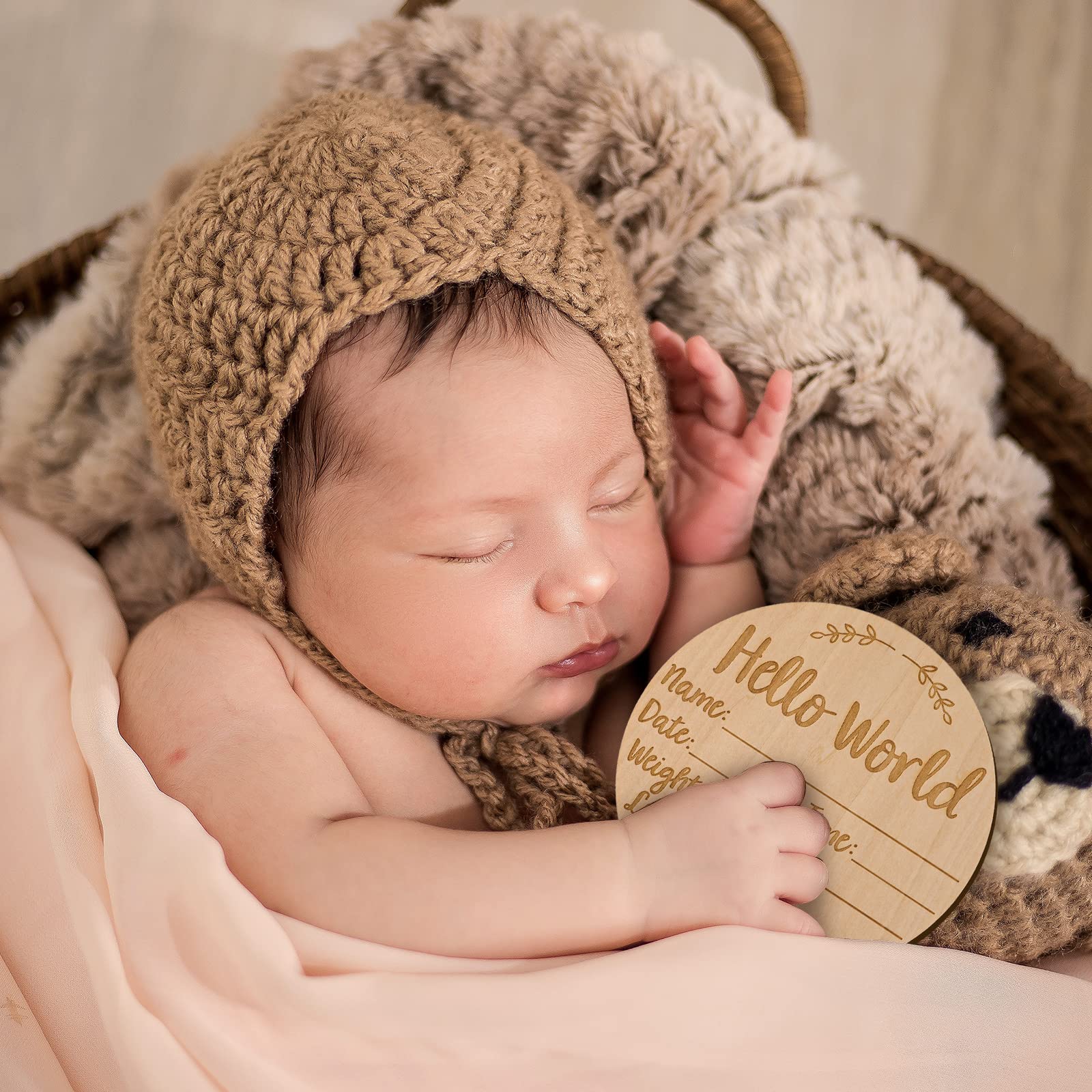 LUTER birth info card sign records name, time, weight for cherished keepsakes.