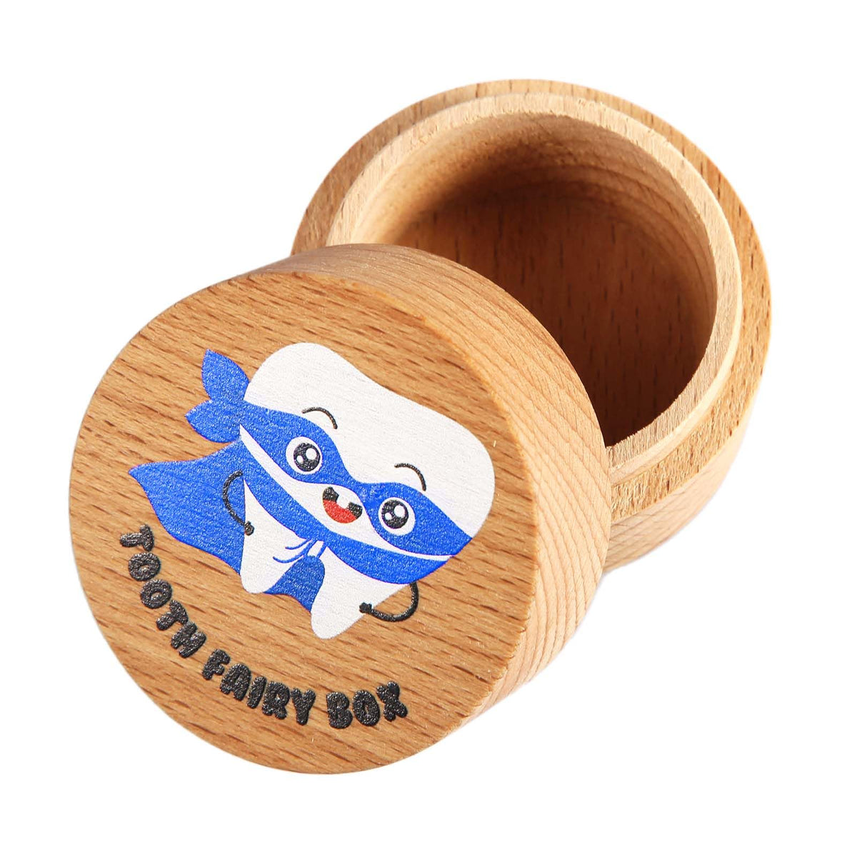 LUTER Tooth Fairy Box with cartoon Superman pattern keeps cherished teeth safely stored.