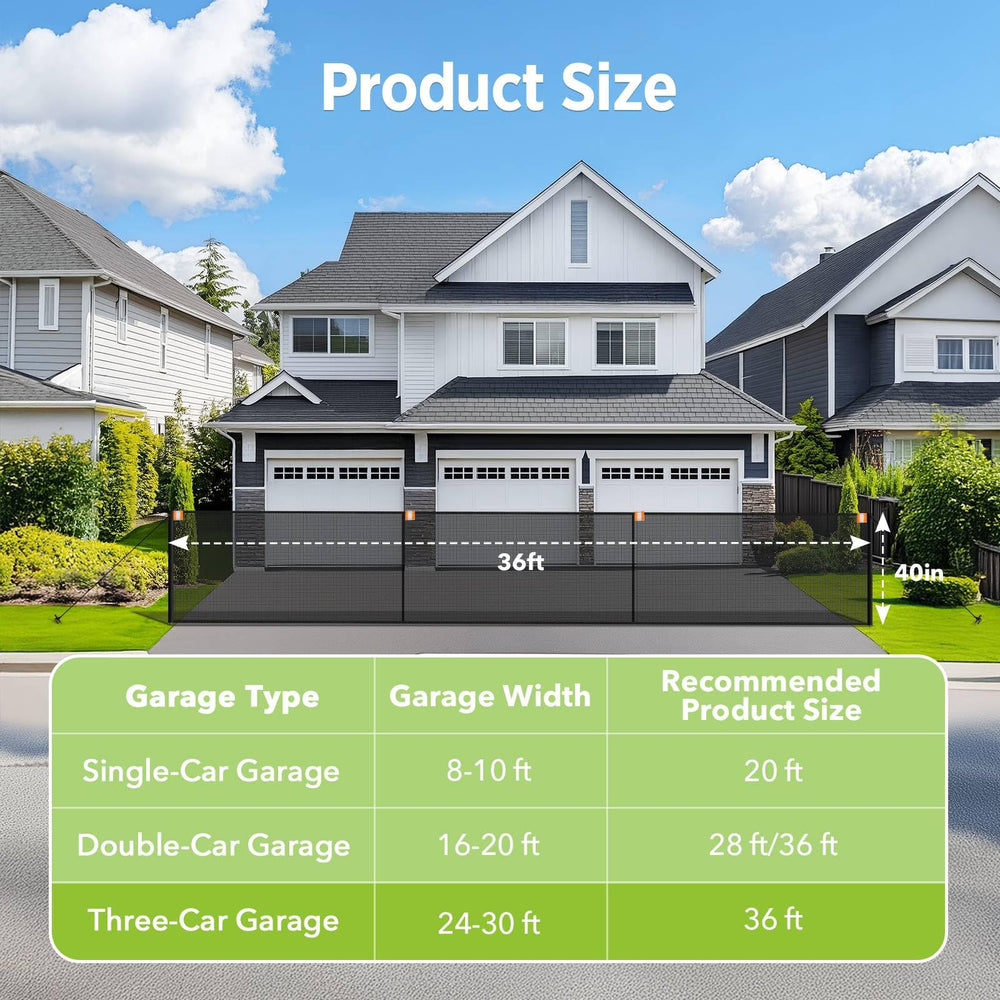 LUTICO Driveway Net packaged includes everything needed for setup