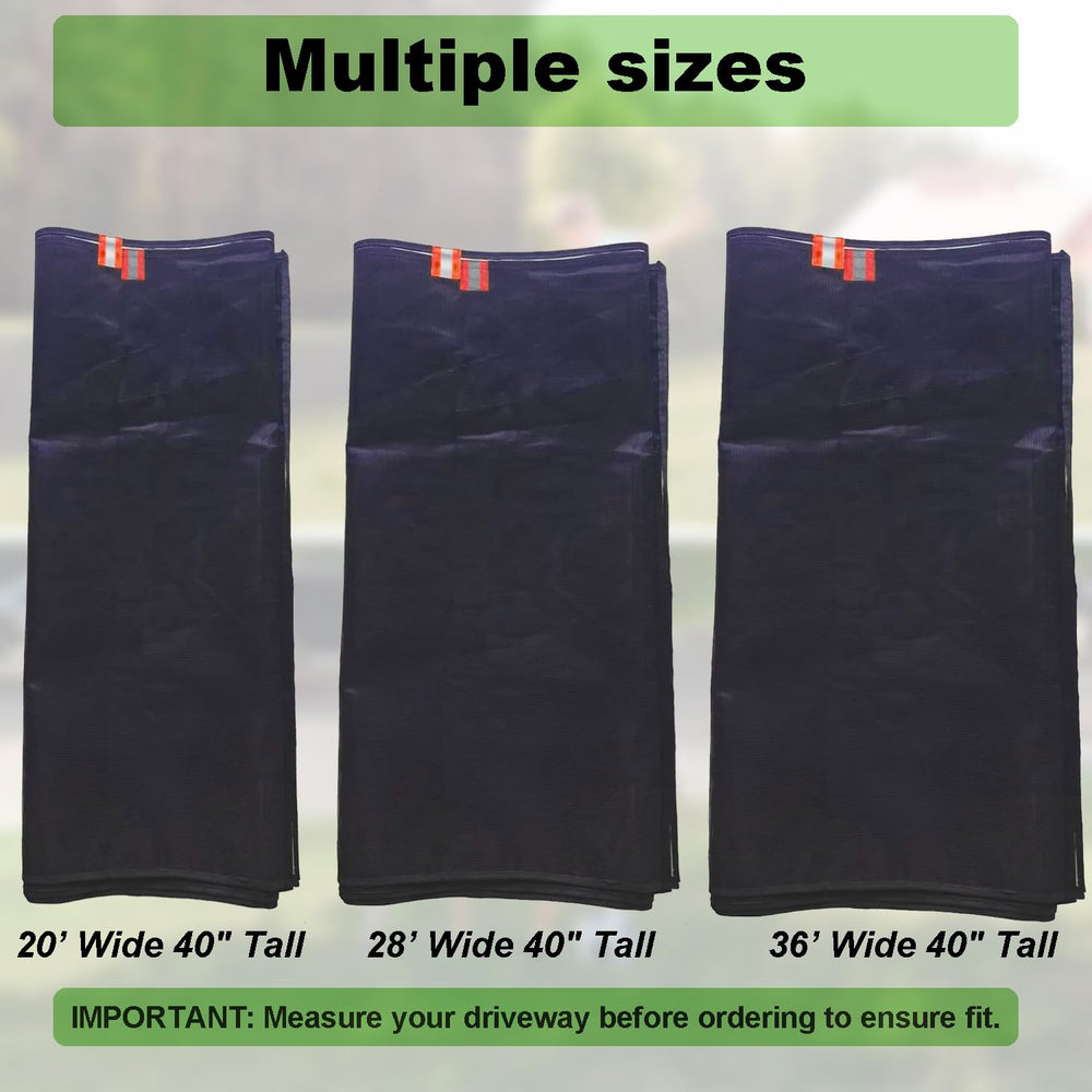 LUTICO Driveway Net packaging displays included components for quick setup.