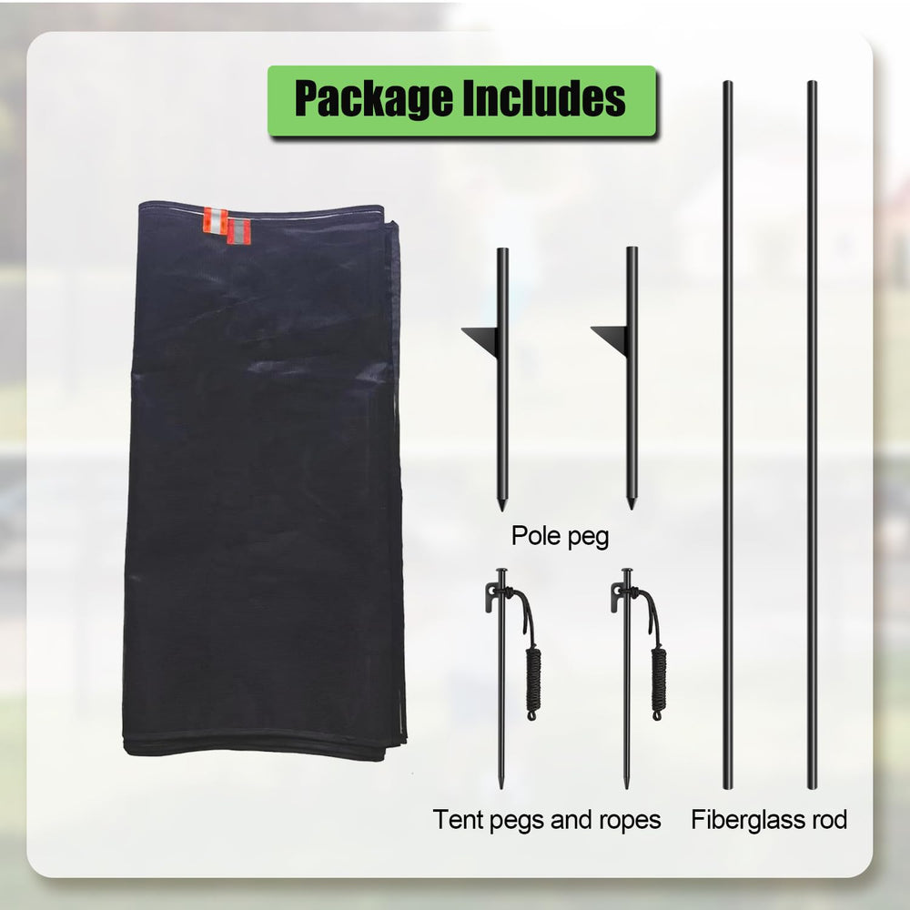 LUTICO Driveway Net polyester fence demonstrates durable fabric for thousands of uses.