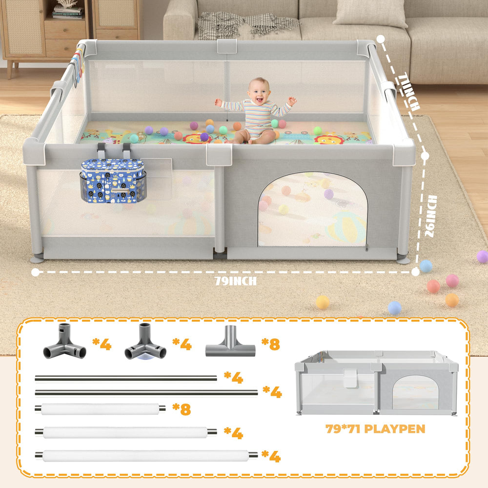 LUTIKIANG playpen durable construction designed for active play.