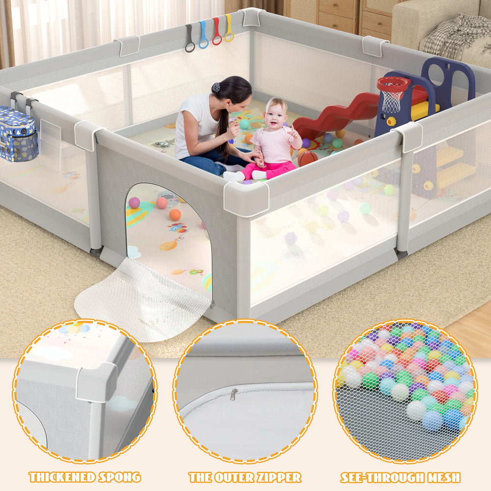 LUTIKIANG playpen portable carry bag enables easy travel and storage.