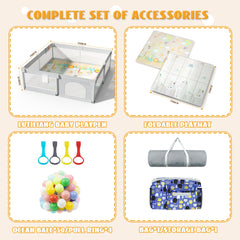 LUTIKIANG playpen protected crawl area with soft mat supports exploration.