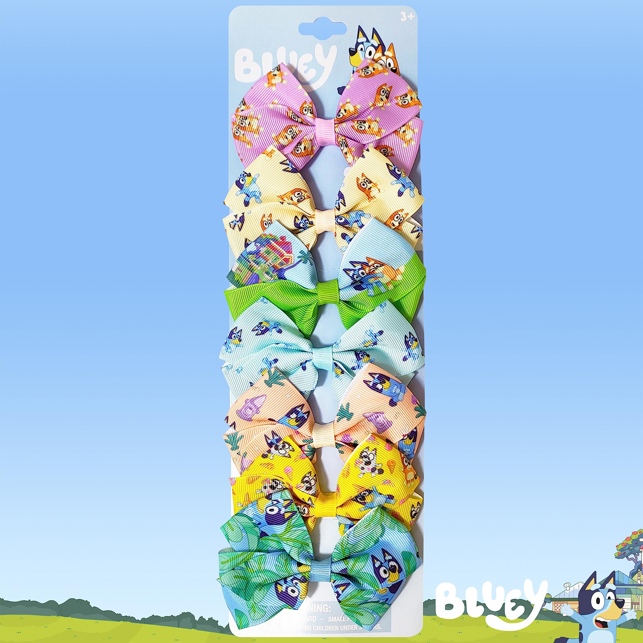 Luv Her Bluey hair bows pack delivers color-coordinated style for kids