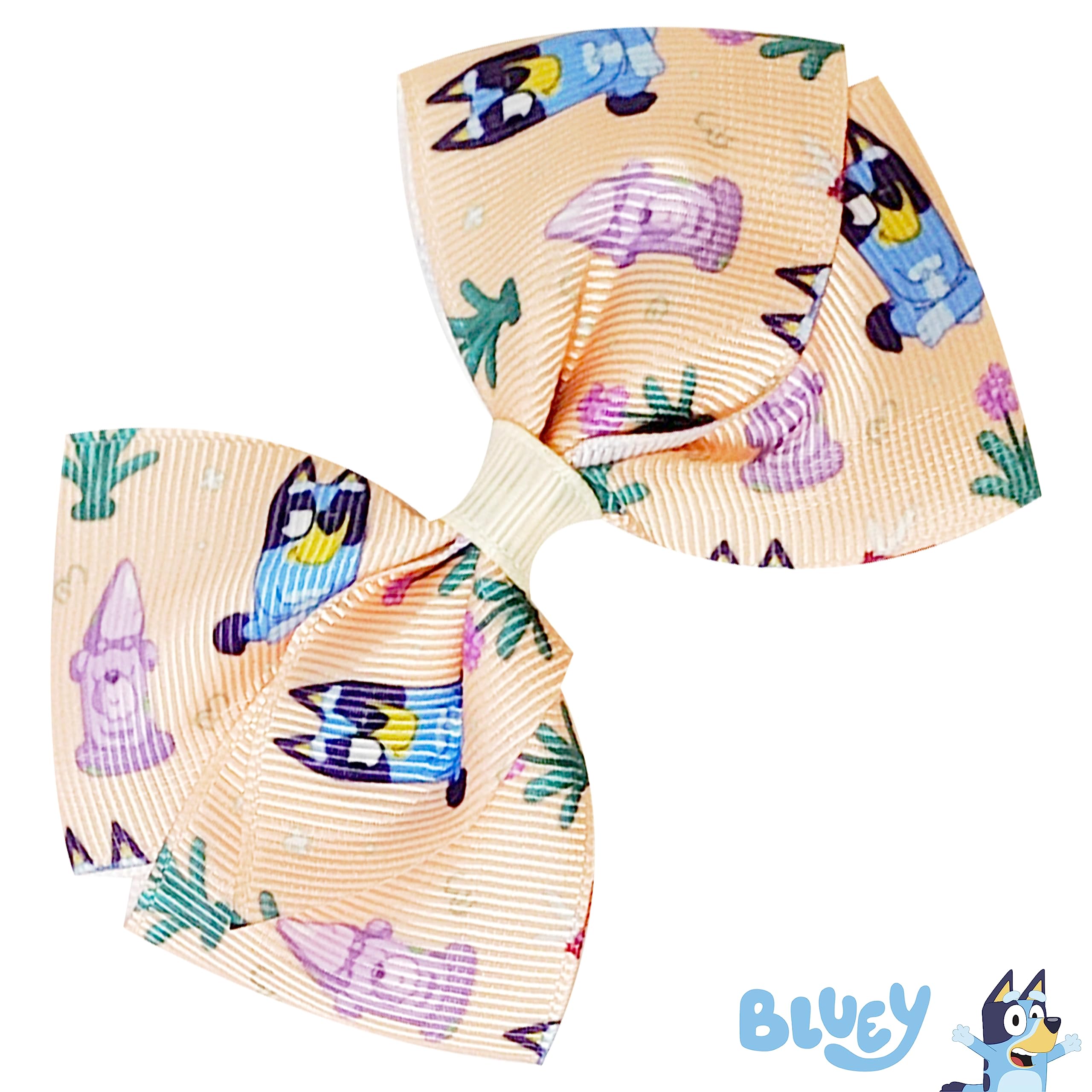 Luv Her Bluey hair bows on-card presentation ideal for gifting and collection