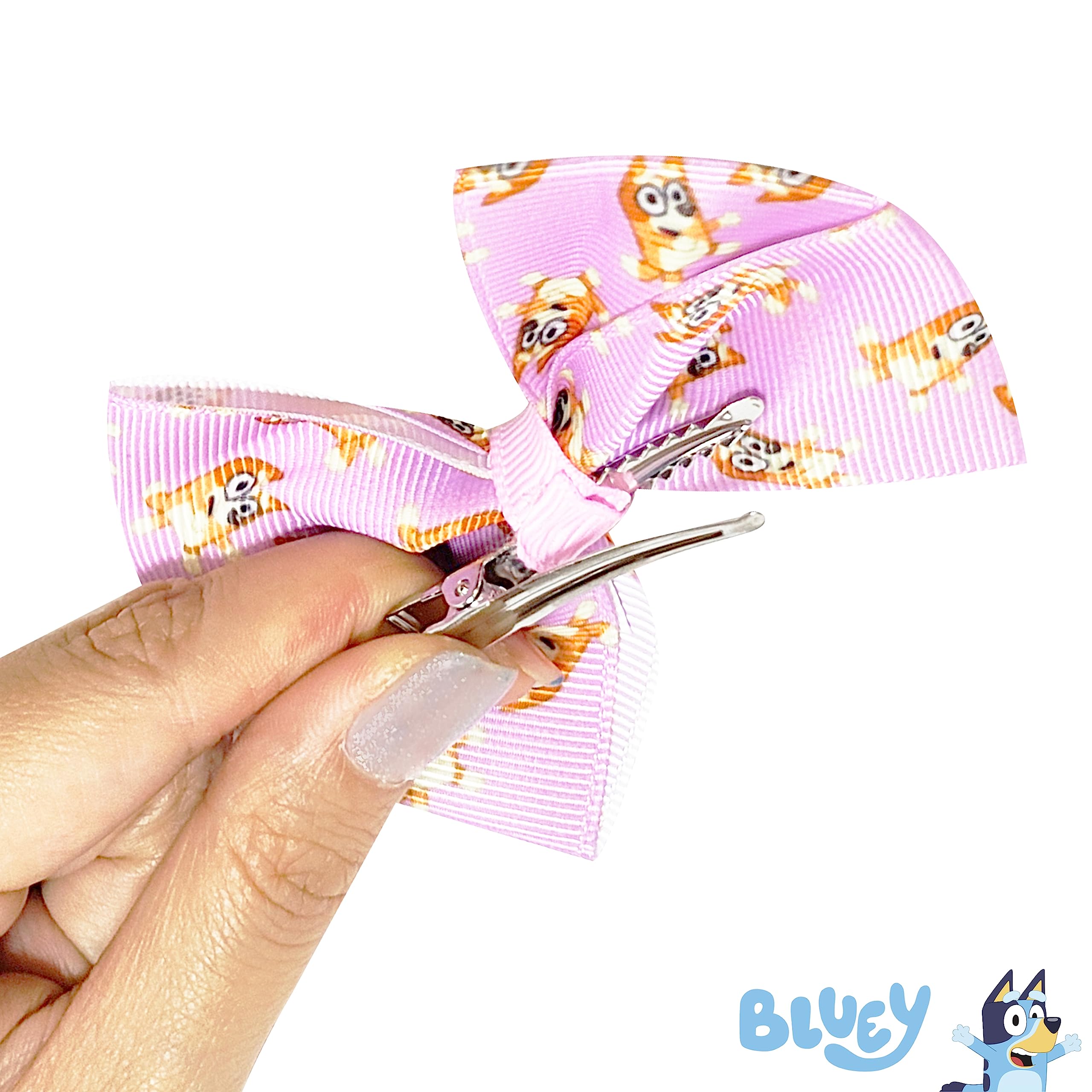 Luv Her Bluey hair bows on girls during playtime help keep hair neat