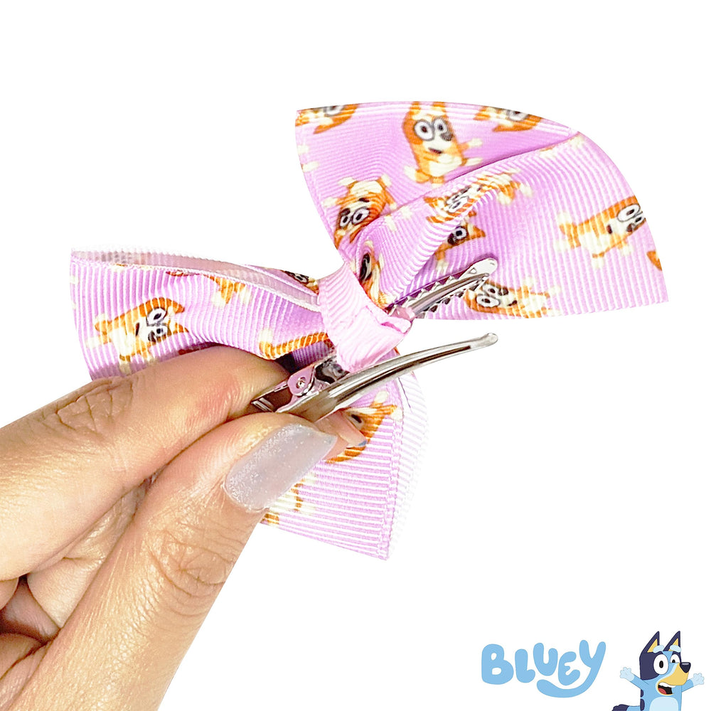 Luv Her Bluey hair bows on girls during playtime help keep hair neat