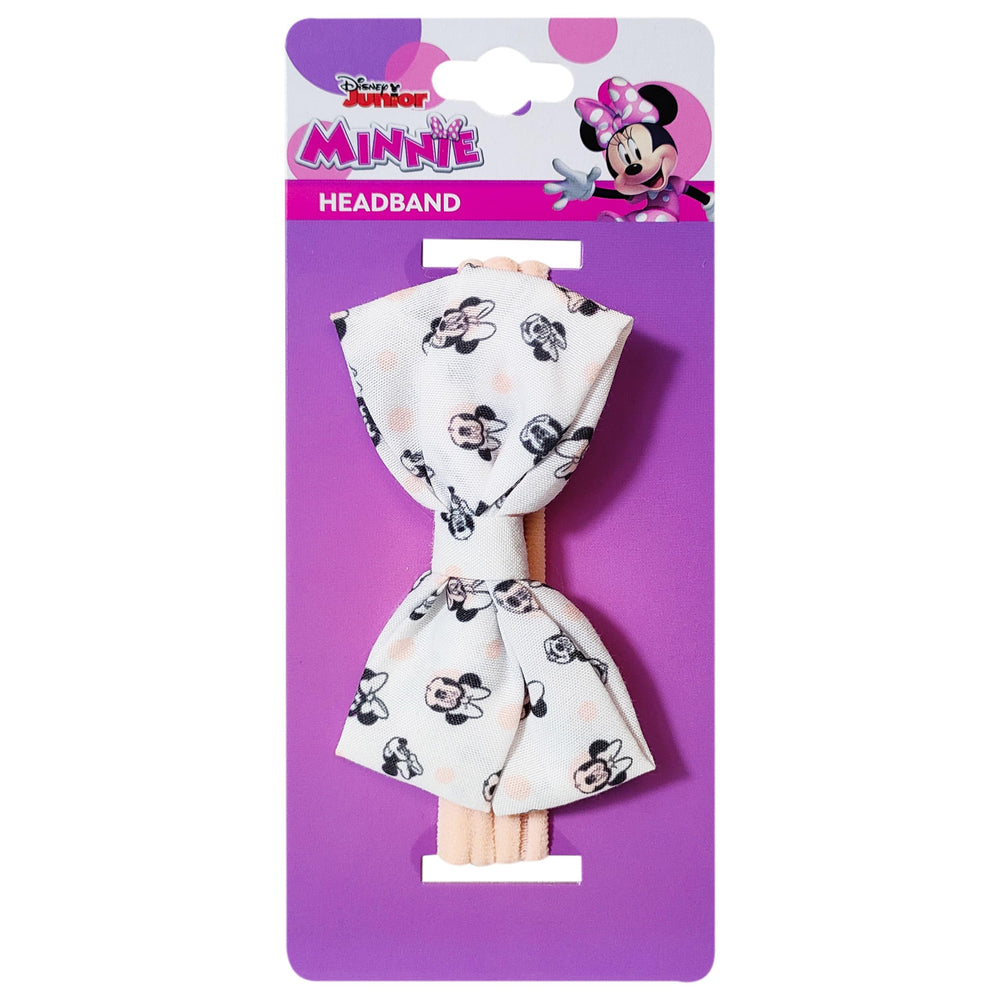 LUV HER Disney Minnie headband bows with a soft elastic band for gentle newborn wear