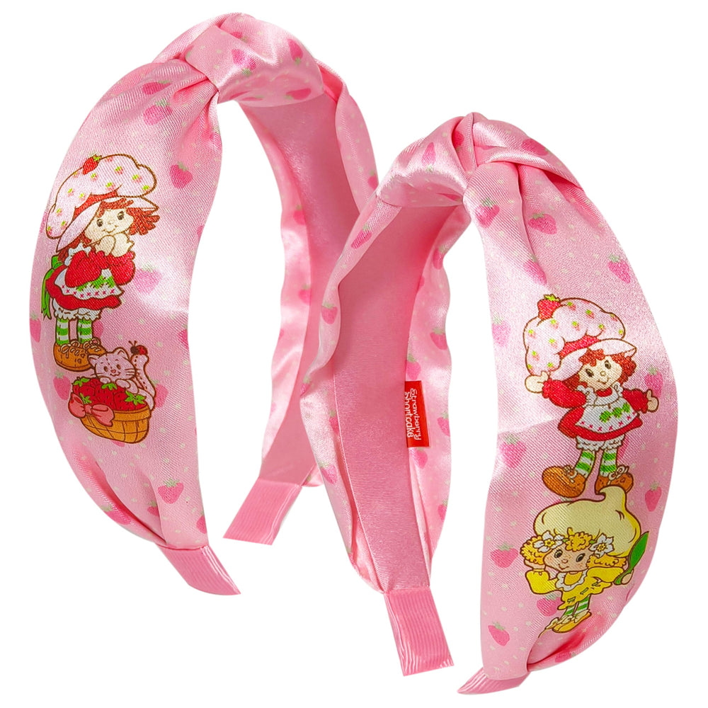 LUV HER pink headband with Strawberry Shortcake characters for lively themed outfits.