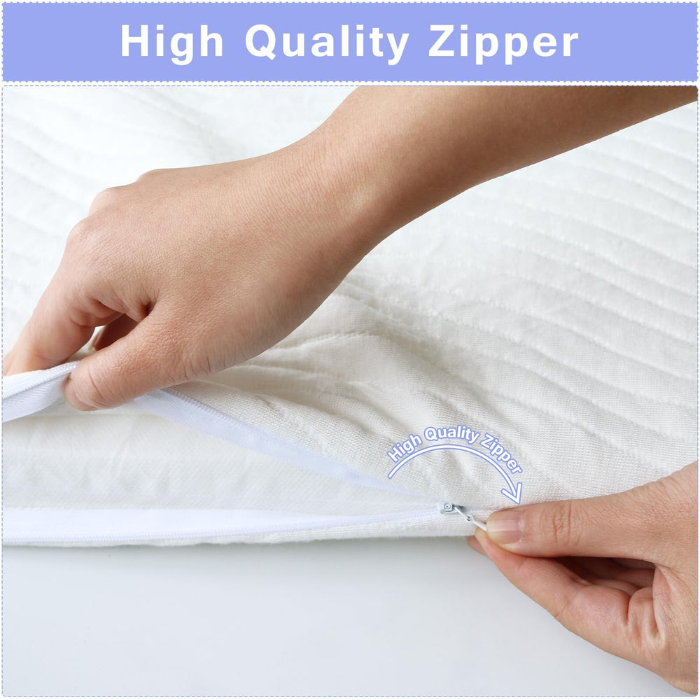 Luv4babe bassinet mattress cover on bed demonstrates secure fit and soft touch.