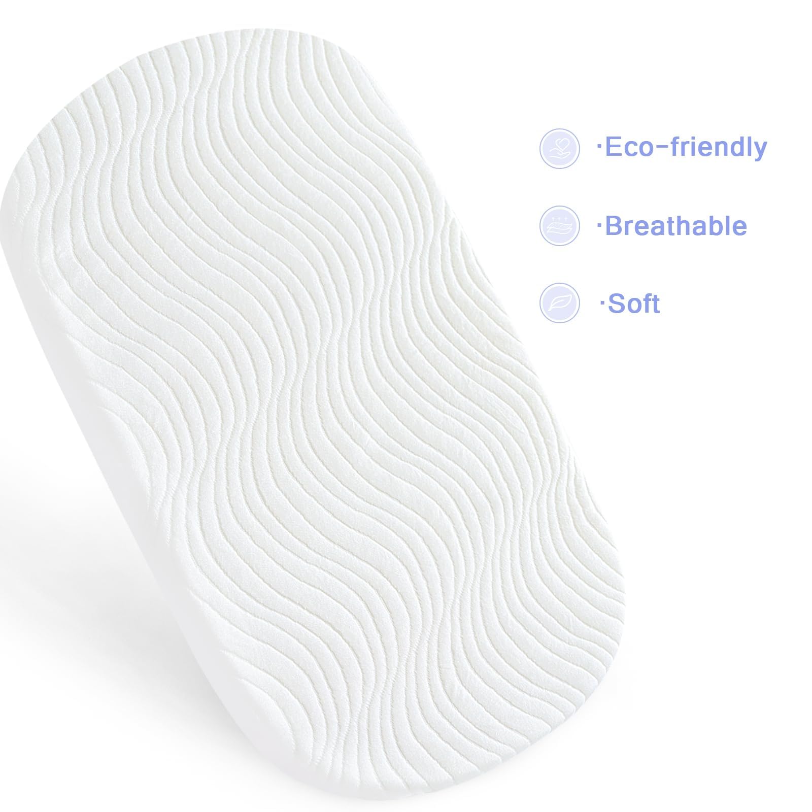Luv4babe jacquard cover texture highlights soft, breathable fabric for quiet naps.
