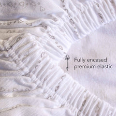Luvberries fitted sheets with fully encased elastic stay secure