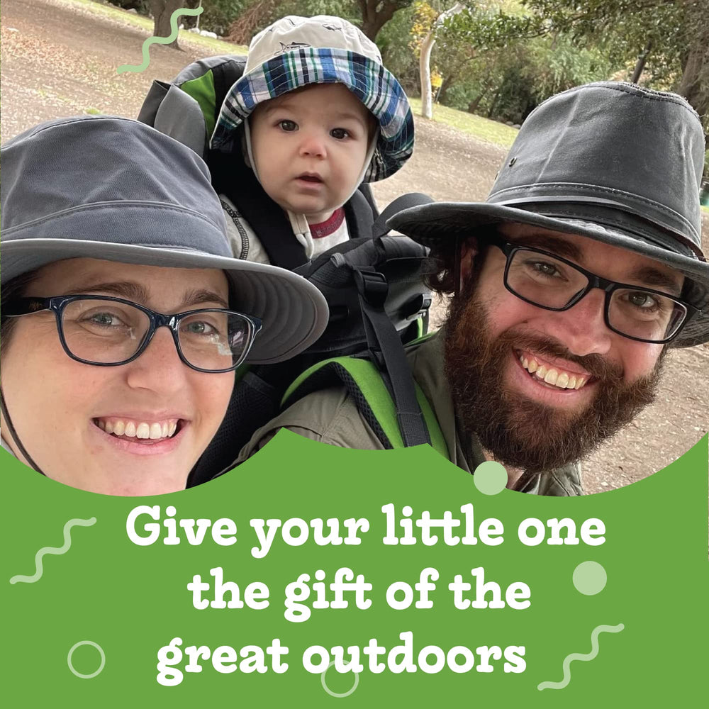 Luvdbaby hiking baby carrier waterproof ripstop construction for durable outdoor use.