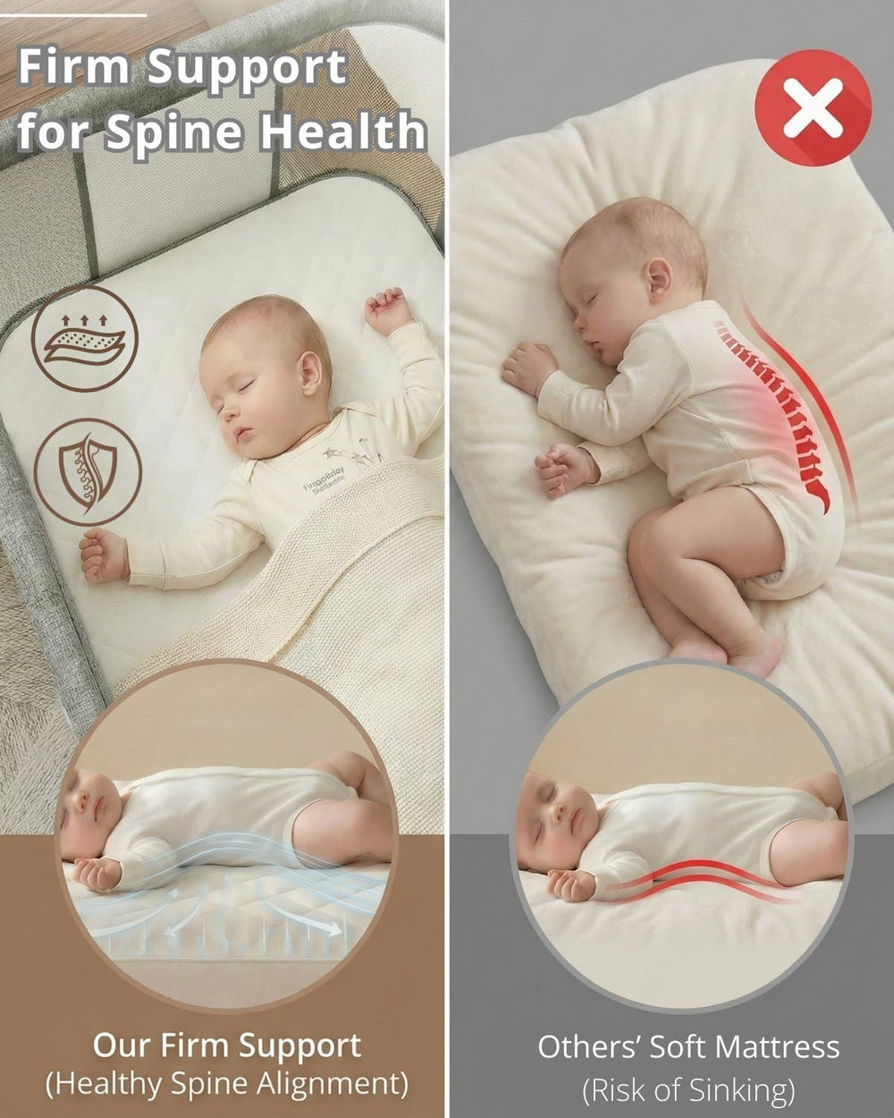 Luvkixen safety straps securely anchor the bassinet to your bed.