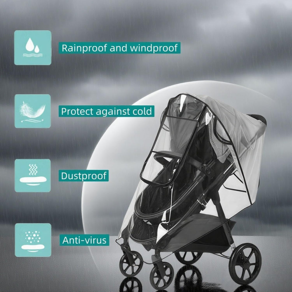Luvorise viewing window lets you check your baby while staying dry.
