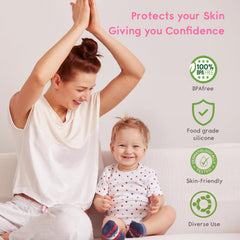 Luxemum 105-degree wide-angle seal close-up reduces pressure and centers the nipple for efficient expression.