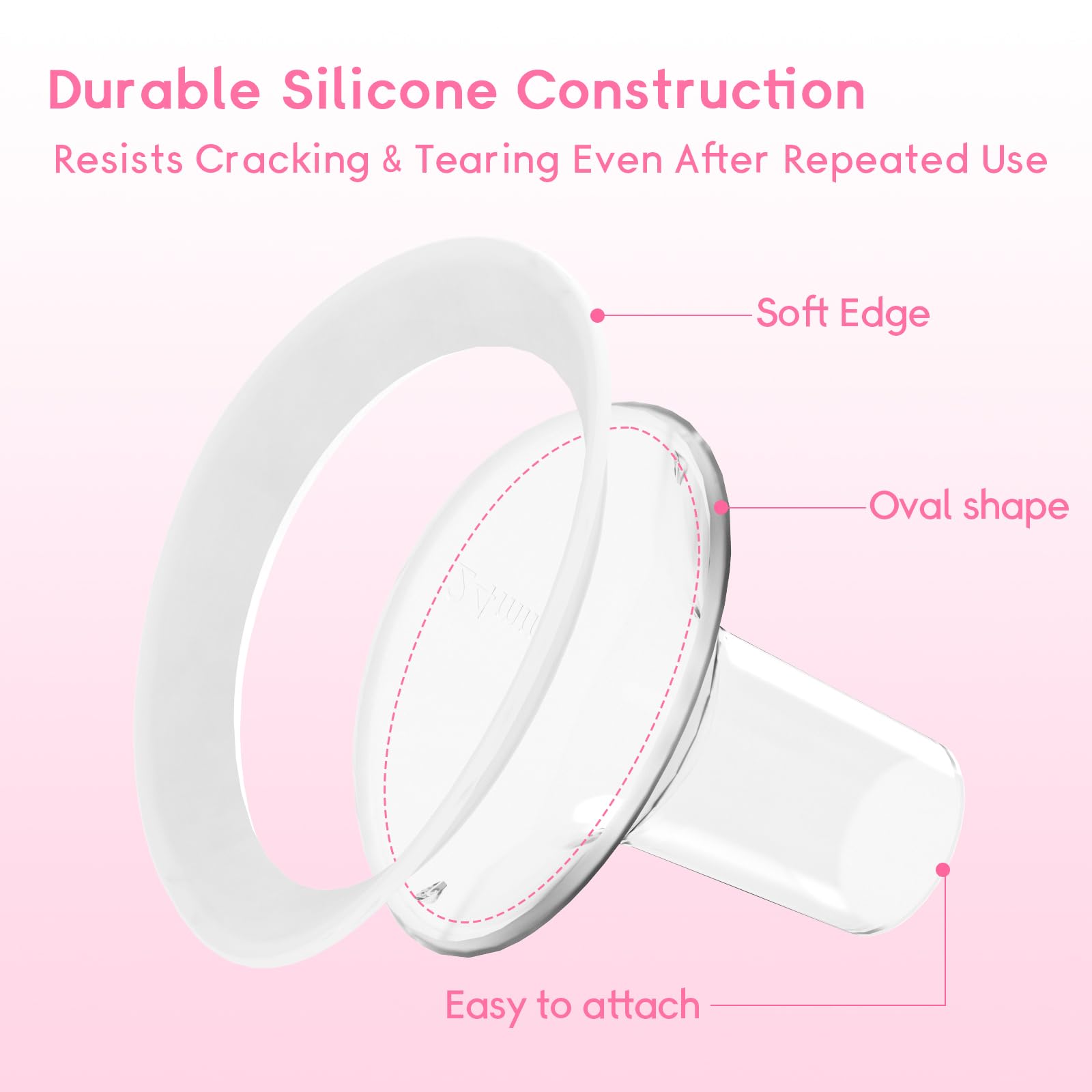 Luxemum dishwasher-safe parts close-up for quick, easy cleaning after pumping.