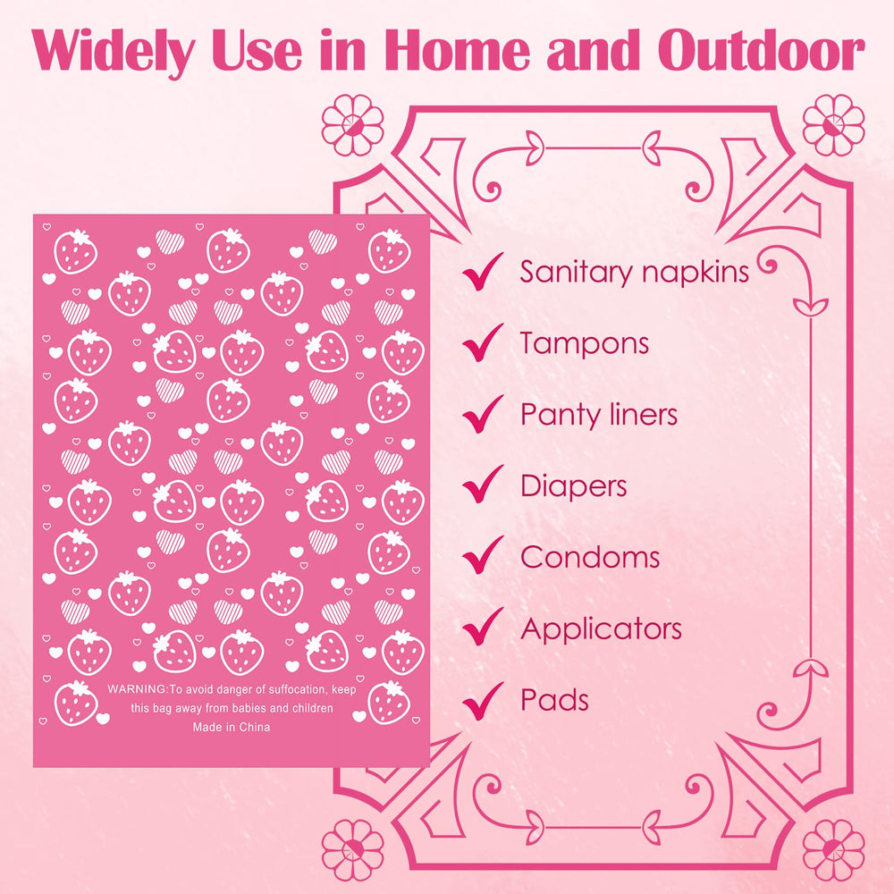 Luxiv 150 pieces pink bags in box for organized storage