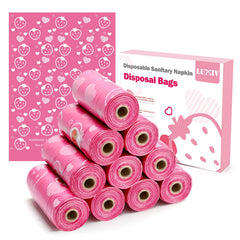 Luxiv pink sanitary disposal bags packaging for discreet storage