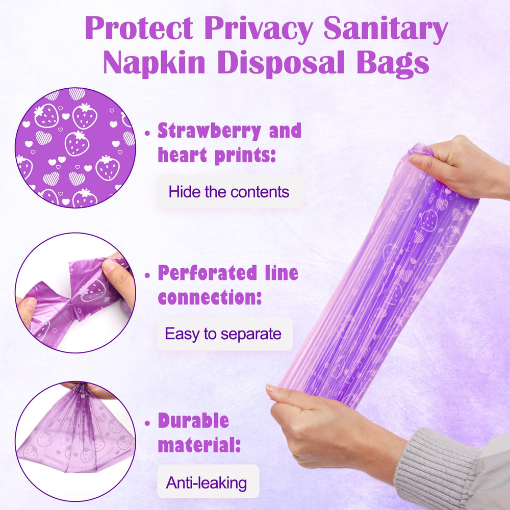 Luxiv pink heart strawberry prints offer discreet home or travel use.