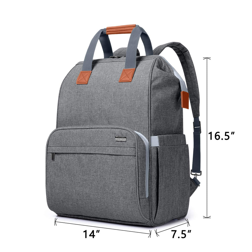 LUXJA breast pump bag back pocket conceals straps and keeps items secure.