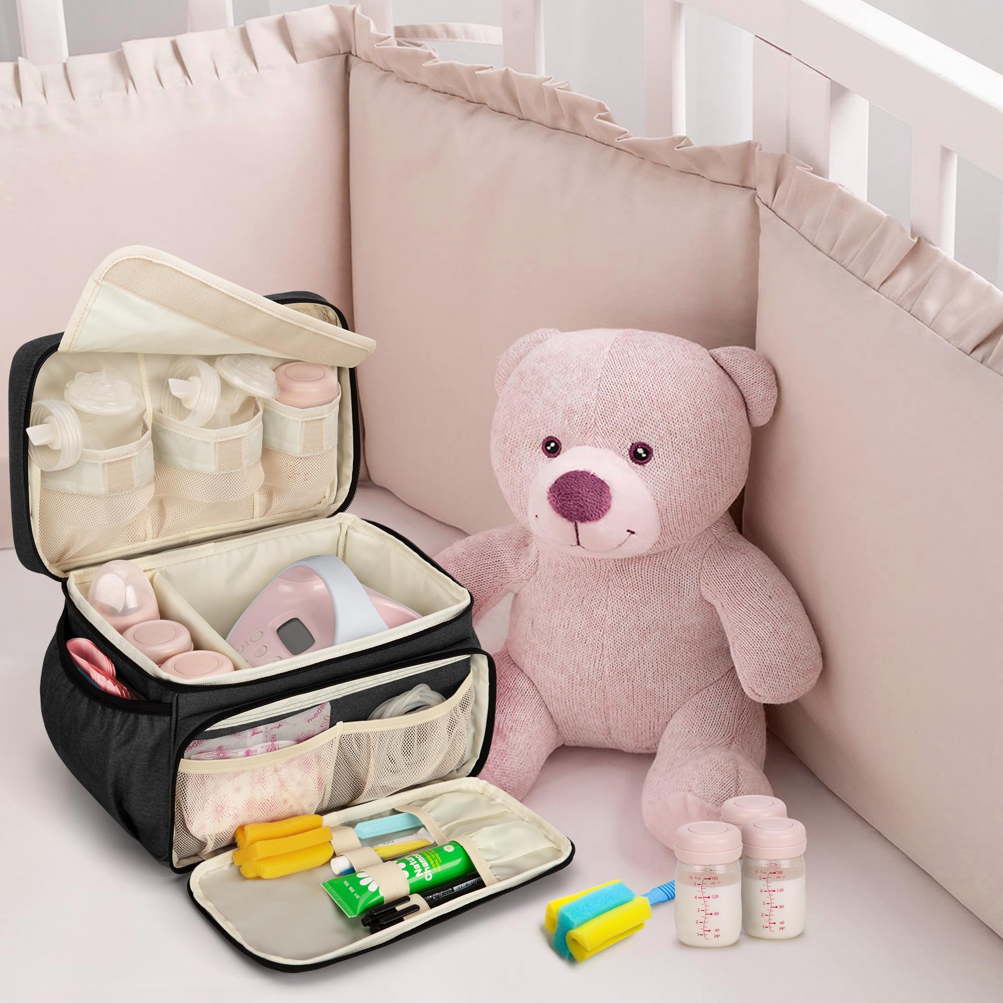Luxja dimensions 11.25 by 7.25 by 8.25 inches fit home and travel use.