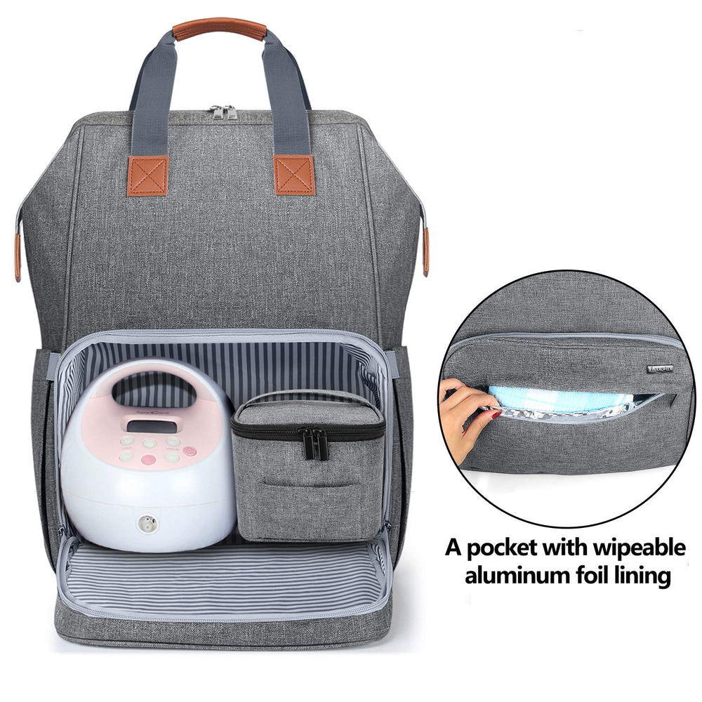 LUXJA breast pump bag fits pumps and cooler for streamlined gear.