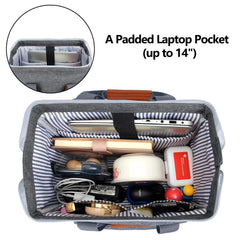 LUXJA breast pump bag padded laptop pocket protects electronics.
