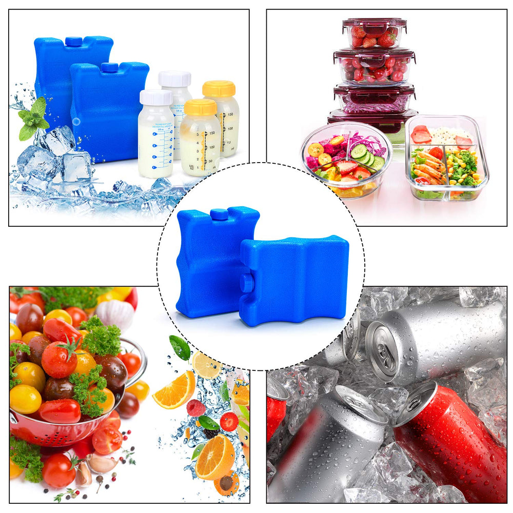 Luxja blue ice pack dimensions fit compact fridge or bag storage.