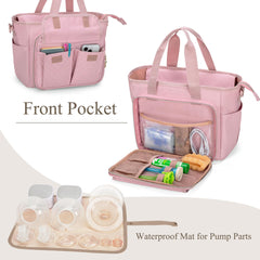LUXJA front PVC pouch and elastic bands secure bottles and accessories.