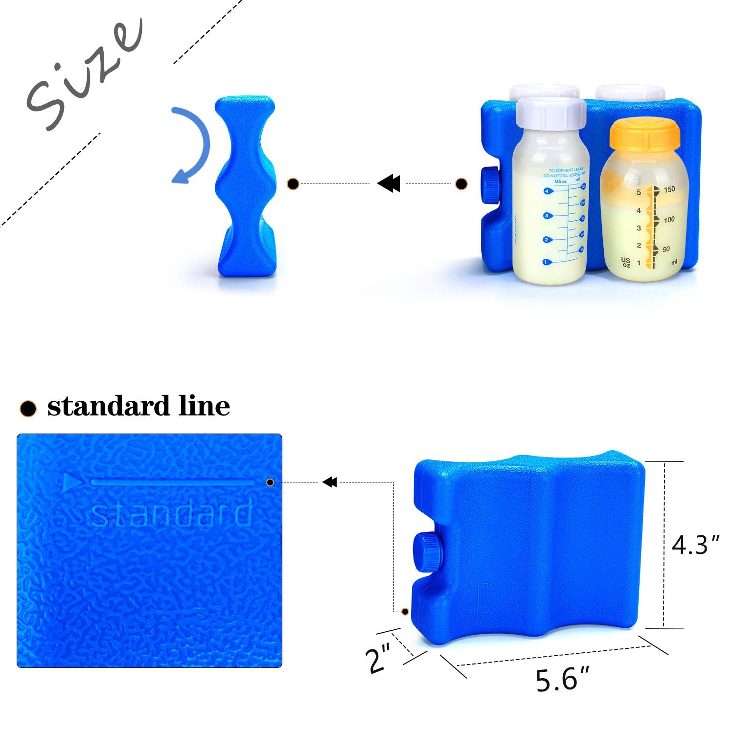 Luxja ice pack filled to standard line demonstrates correct preparation for effective cooling.