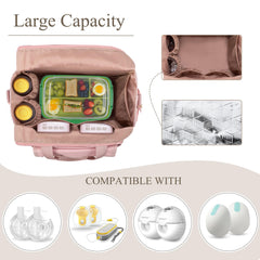 LUXJA insulated pockets keep bottles cool in aluminum-foil compartments.