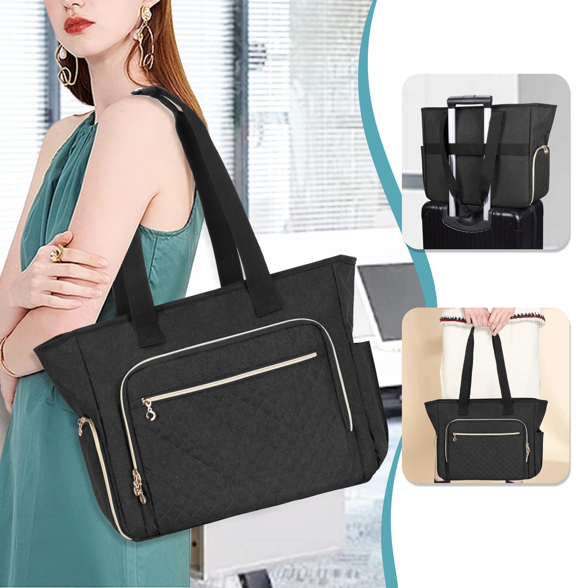 LUXJA laptop pocket fits up to 15.6 inches for work on the go