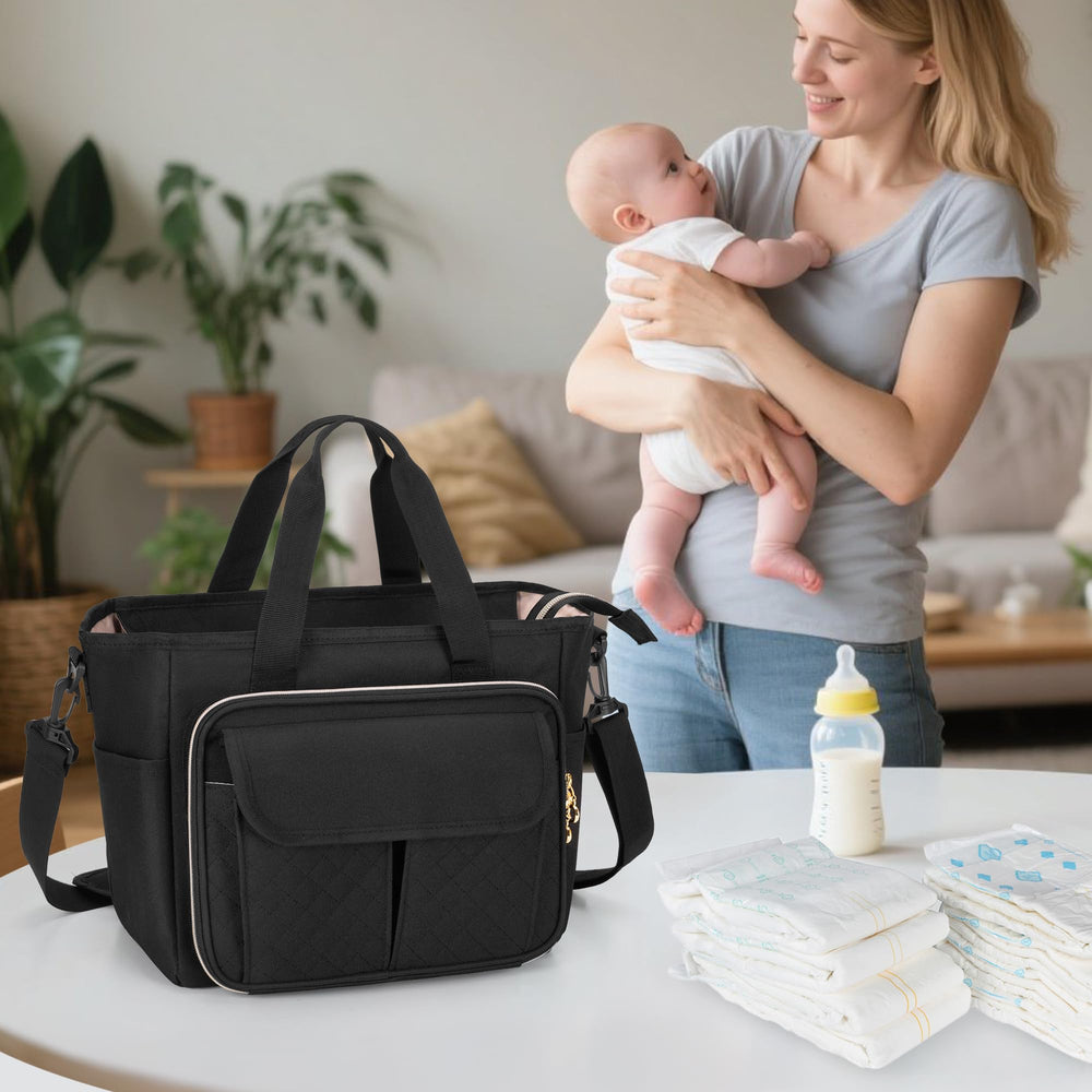 LUXJA pump bag detachable shoulder strap enhances hands-free carrying