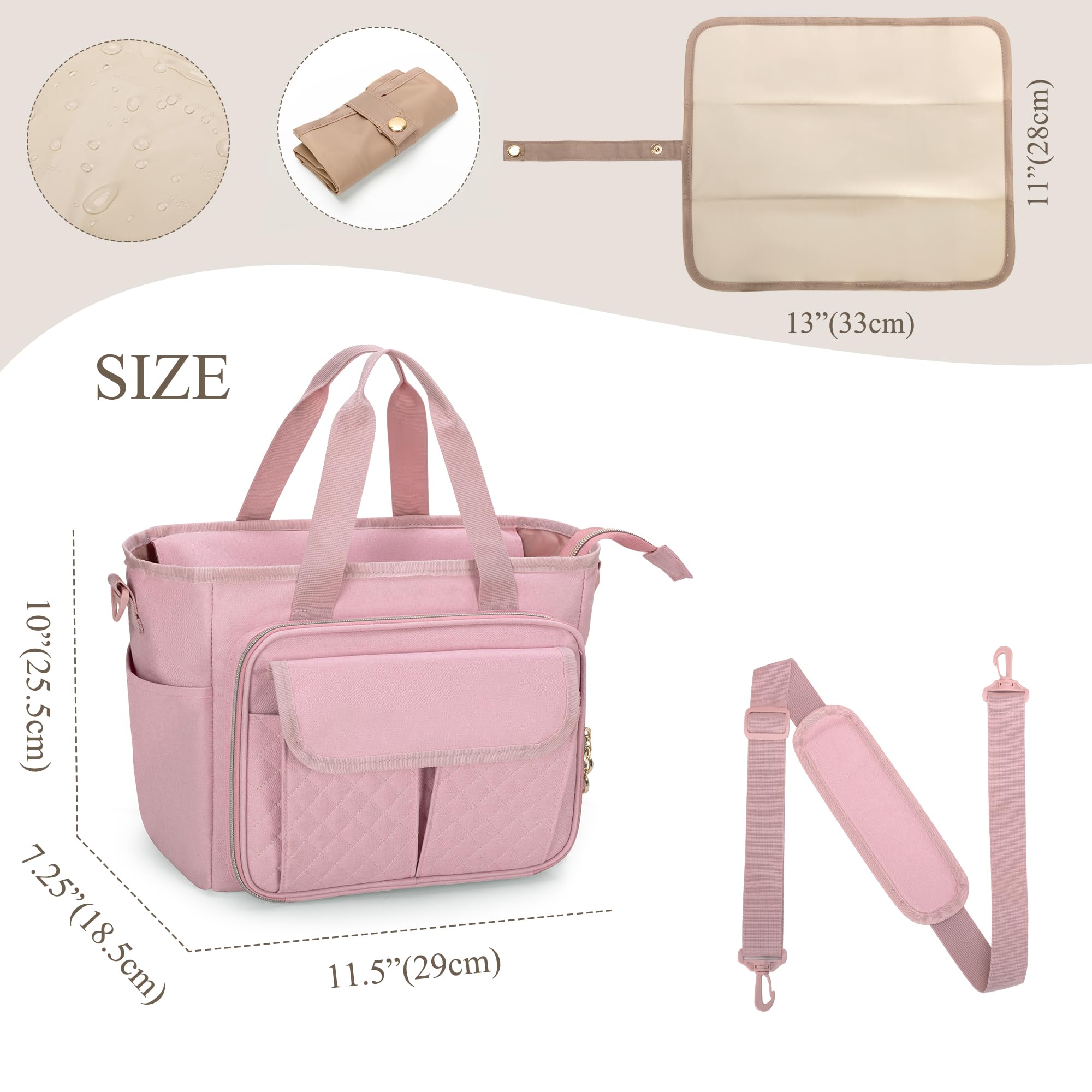 LUXJA side pocket fits a water bottle or umbrella for errands.