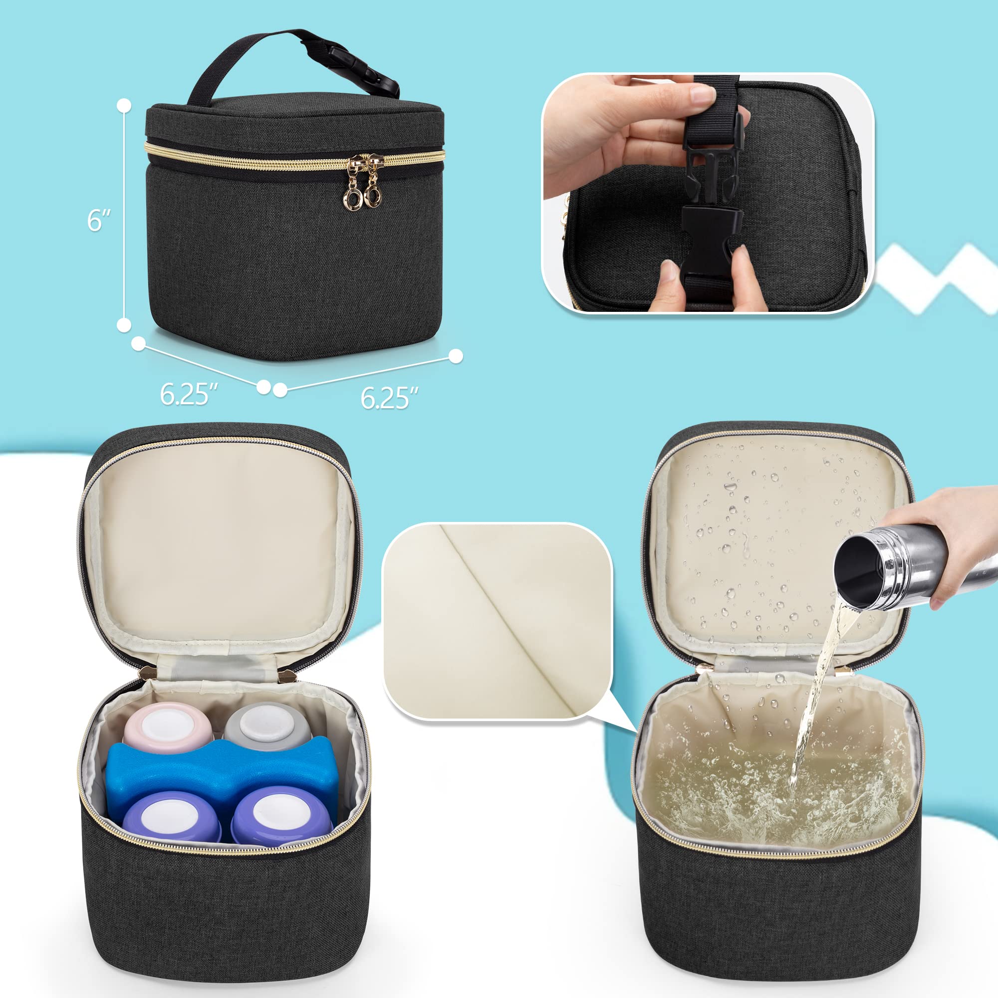 LUXJA small carrying case with divider organizes pump parts