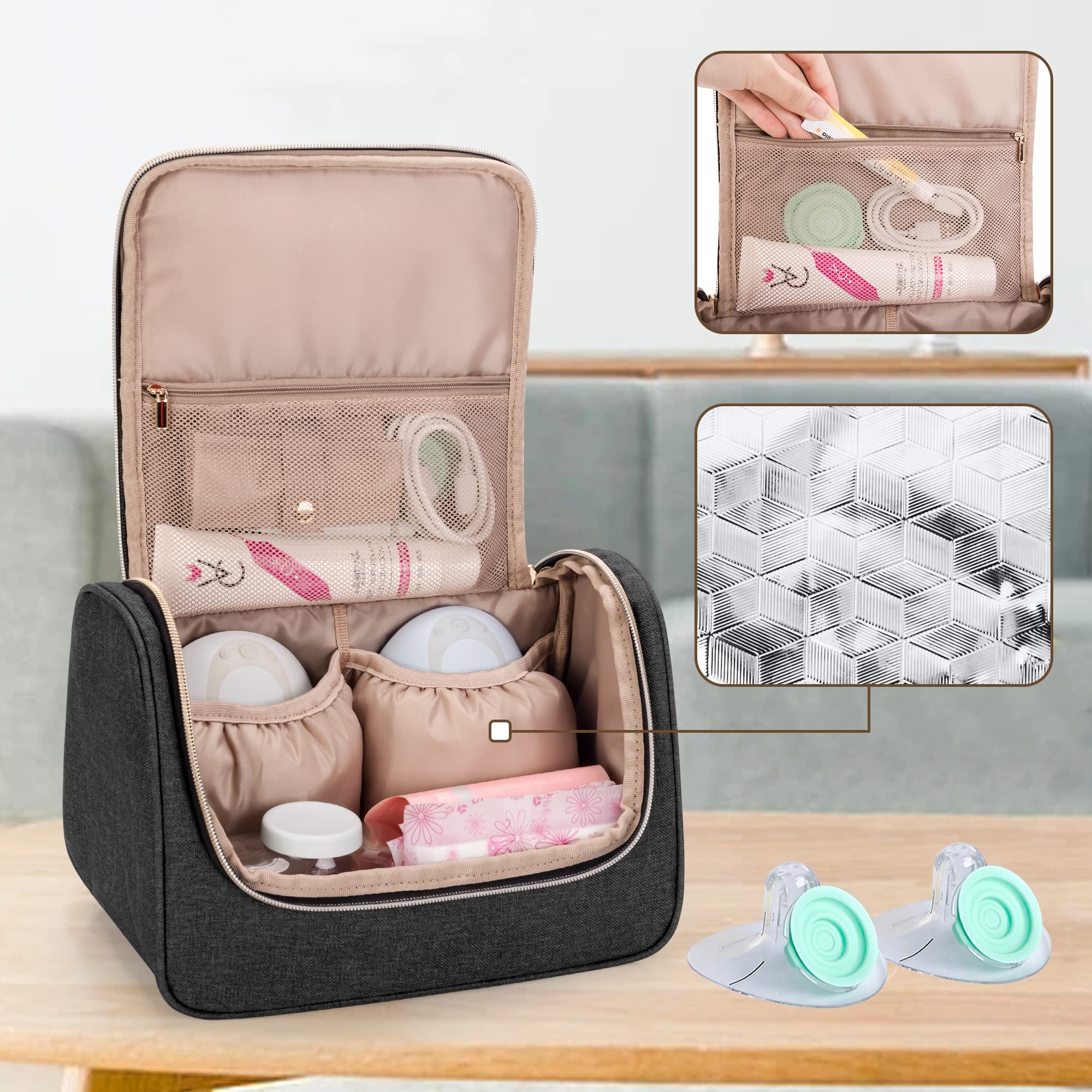 Luxja wearable breast pump bag insulated pouches keep pumps cool and ready on the go