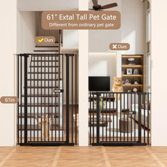 LuxTrsde auto-close-90-degrees feature shown with gate partially closed and safe containment.