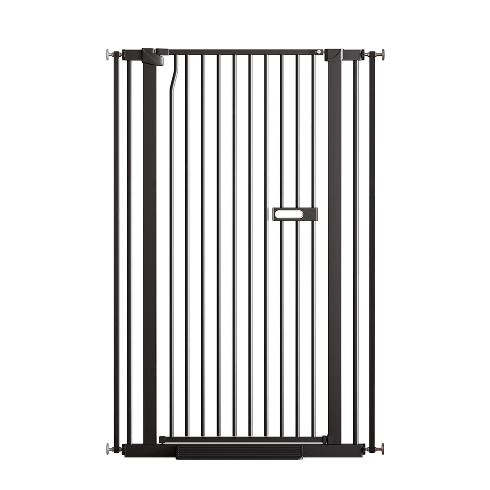 LuxTrsde cat gate black finish blends with decor
