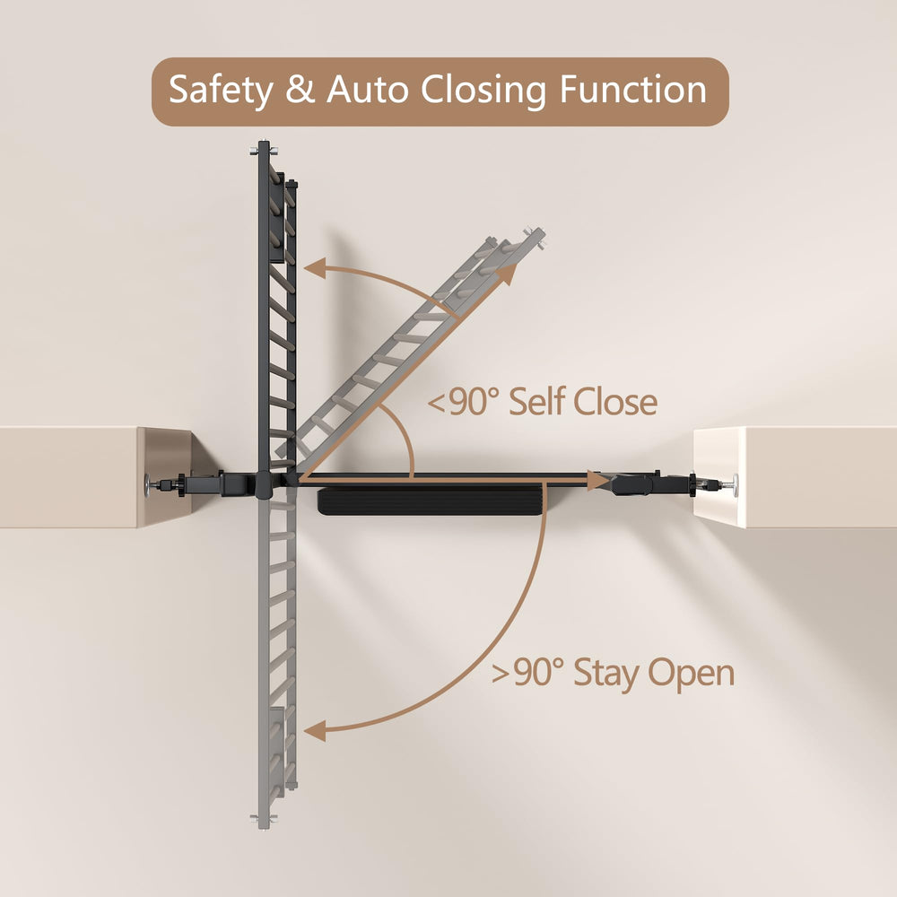 LuxTrsde no-drill pressure-mount kit enables quick, wall-friendly installation.