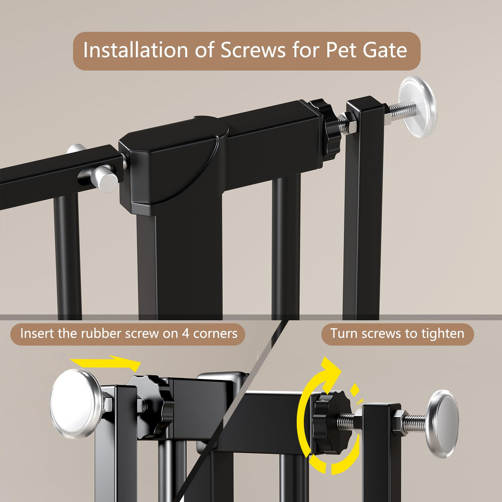 LuxTrsde width-adjustable gate fits openings from 26.1 to 29.7 inches