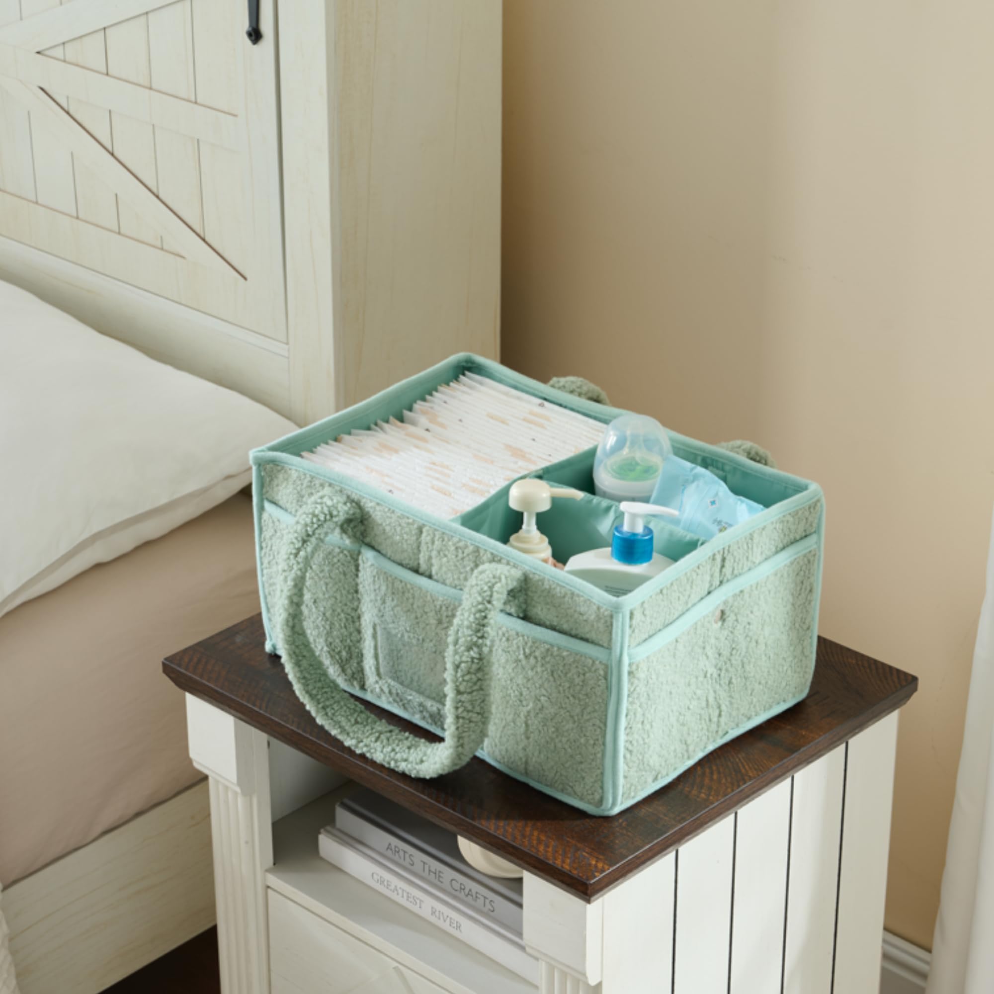 Luxury Little diaper caddy gift for new parents offers a practical storage solution.
