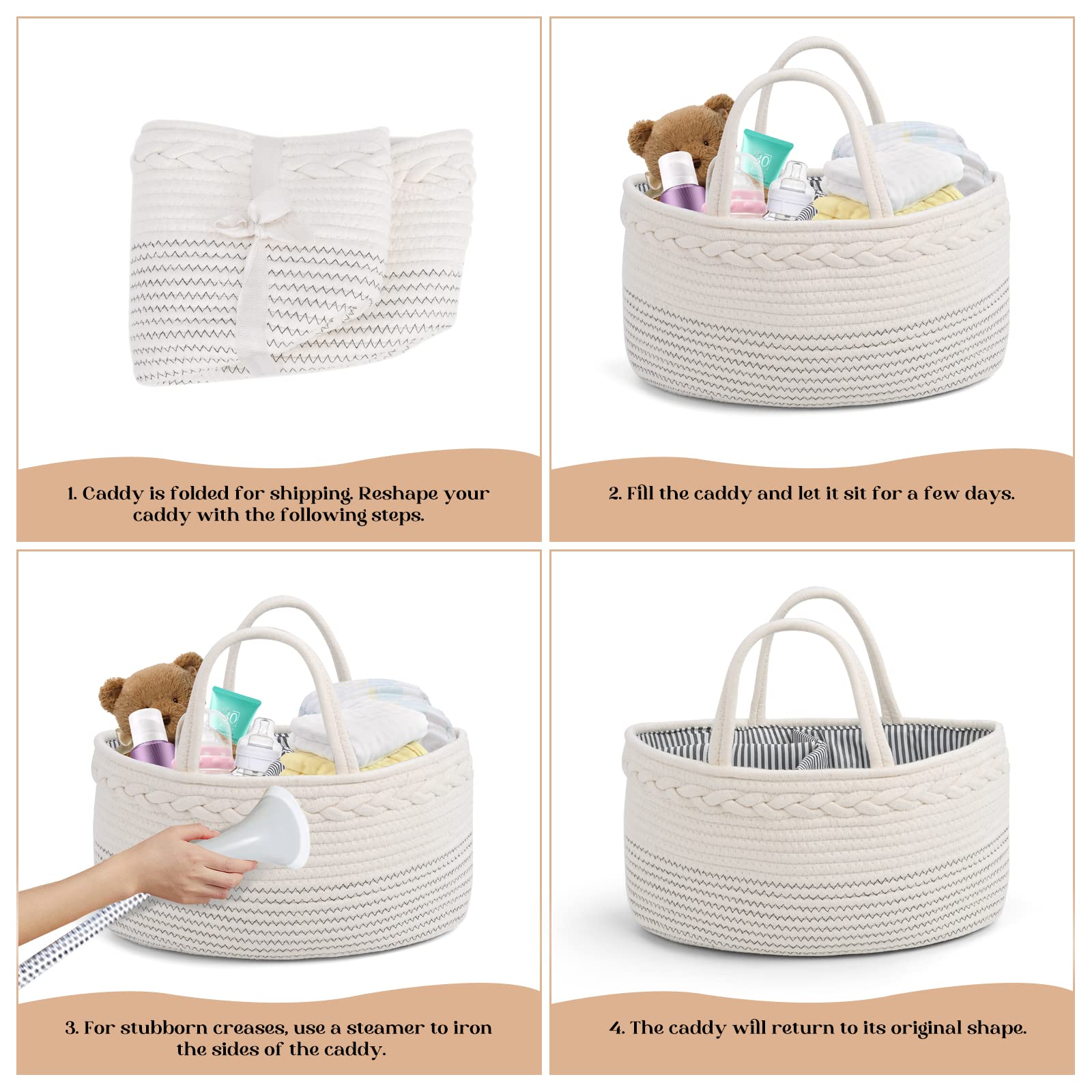 Luxury Little unisex off-white color fits nursery decor and baby registry.