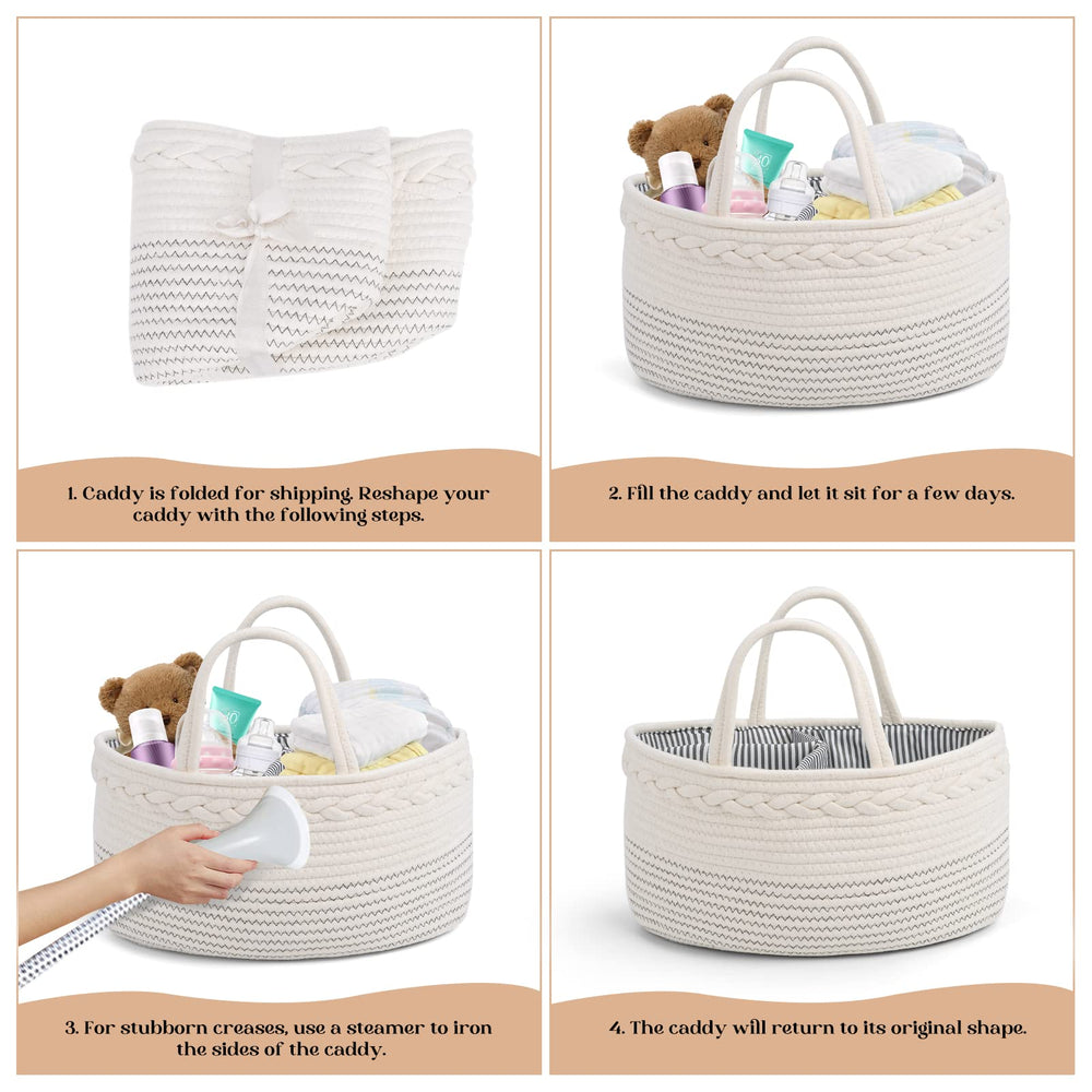 Luxury Little unisex off-white color fits nursery decor and baby registry.